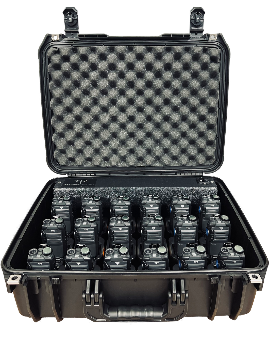 18 NEW Titan TR300 Radios + 18 Bank Charging Case (Package Deal)